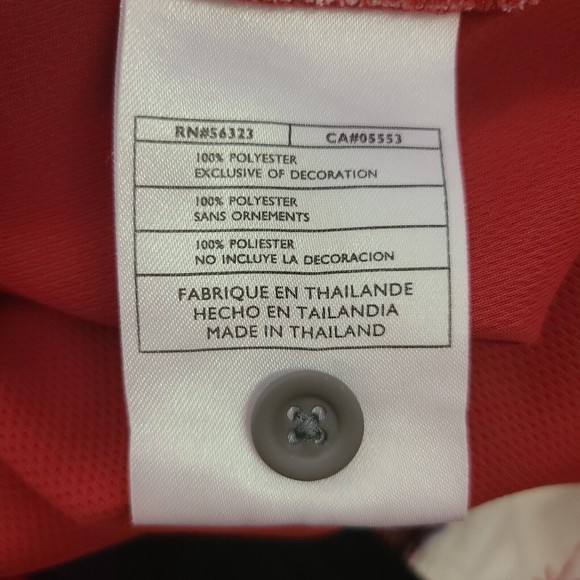 Nike Dri-Fit UV Mens Red Short Sleeve Collared Polyester Golf Polo Shirt Sz L - Picture 10 of 11